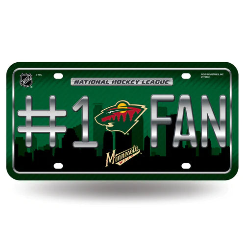 Minnesota Wild #1 Fan Metal Auto License Plate / Tag by Rico