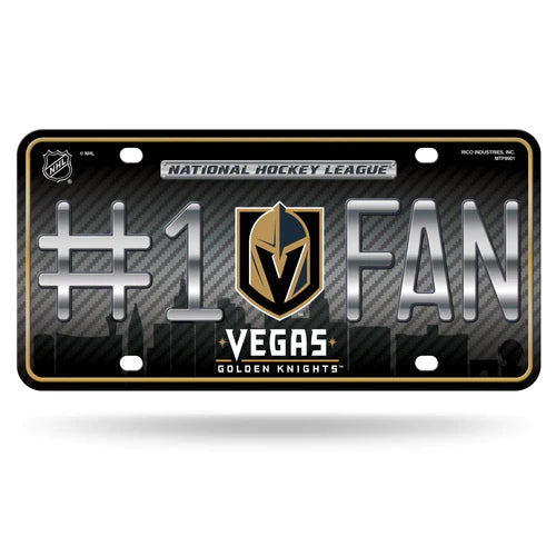 Las Vegas Golden Knights #1 Fan Metal Auto License Plate / Tag by Rico