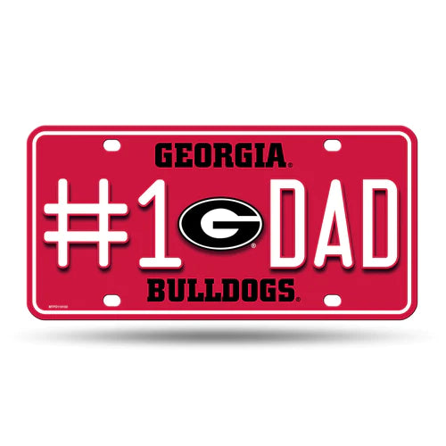 Georgia Bulldogs #1 Dad Metal License Plate by Rico