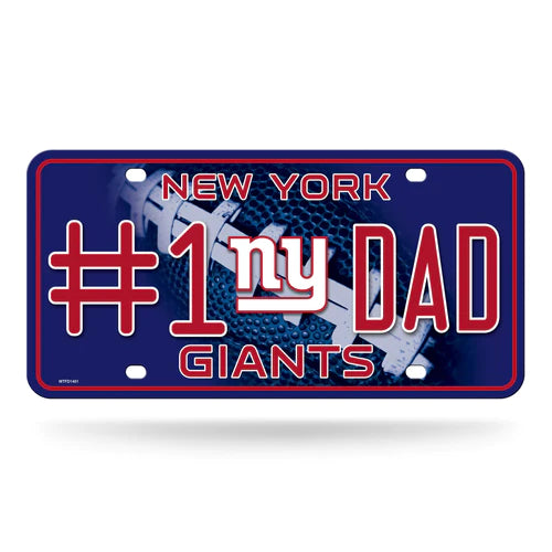 New York Giants #1 Dad Metal License Plate by Rico