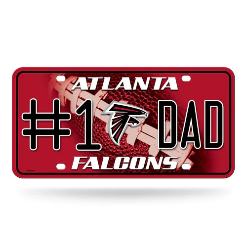 Atlanta Falcons #1 Dad Metal License Plate by Rico