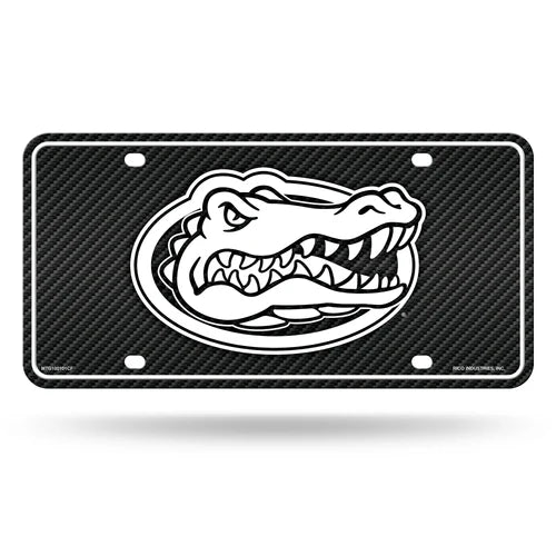 Florida Gators Carbon Fiber Design Metal License Plate by Rico
