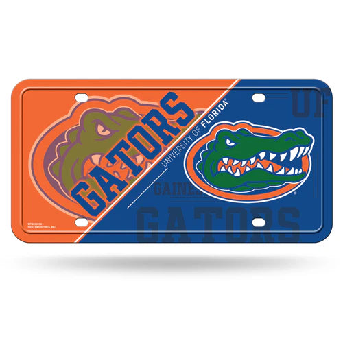 Florida Gators metal license plate: bold team colors, durable aluminum, NCAA official. Go Gators!