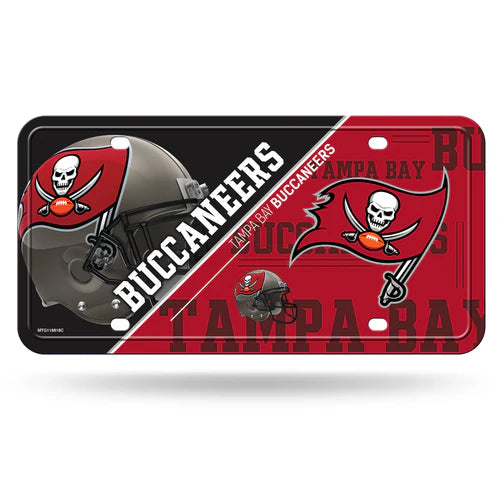 Tampa Bay Buccaneers Metal License Plate: Officially licensed by NFL. Vibrant team colors and graphics on durable metal. Measures 6" x 12".
