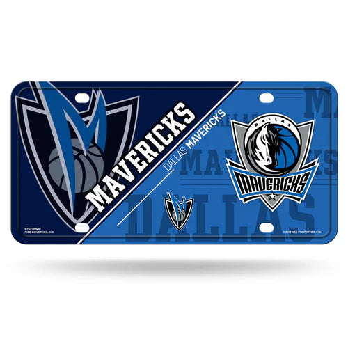 Dallas Mavericks Split Design Metal Auto License Plate / Tag by Rico