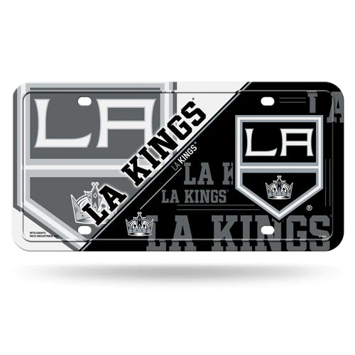 Los Angeles Kings Split Design Metal Auto License Plate / Tag by Rico Industries