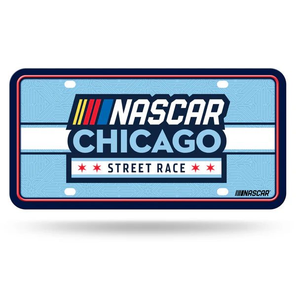 Chicago Street Race NASCAR metal license plate with bold event graphics and vivid colors. Officially licensed.