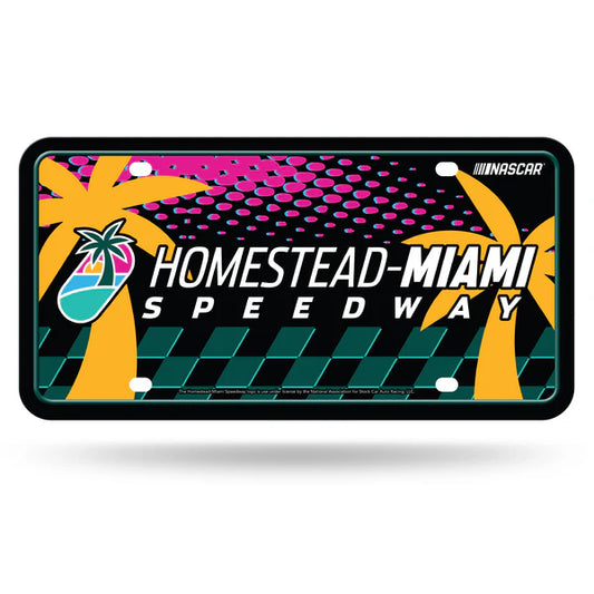 Homestead-Miami Speedway NASCAR metal license plate, 6x12 inch officially licensed metal fan décor