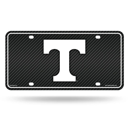 Tennessee Volunteers 6"x12" Metal License Plate by Rico. Team graphics in black and white. Officially Licensed 
