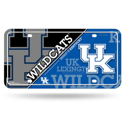 Kentucky Wildcats Split Design Metal License Plate by Rico