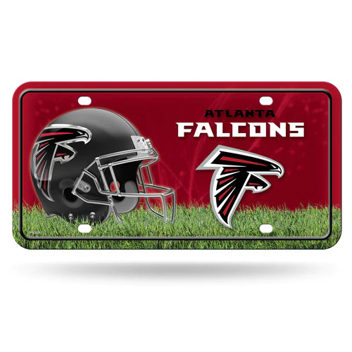 Atlanta Falcons Metal License Plate by Rico