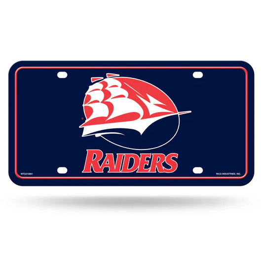 Shippensburg Raiders NCAA 6x12 metal license plate with team colors and graphics, officially licensed by NCAA.
