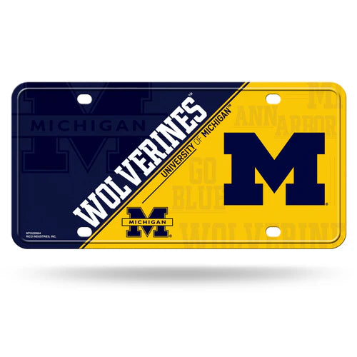 Roar for the Wolverines: Michigan Wolverines Metal License Plate, Officially Licensed, Made by Rico