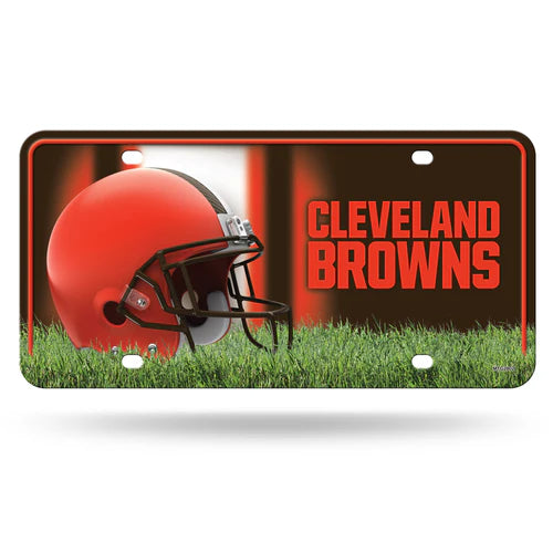 Cleveland Browns Metal License Plate by Rico