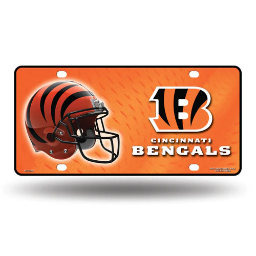 Cincinnati Bengals Metal License Plate by Rico