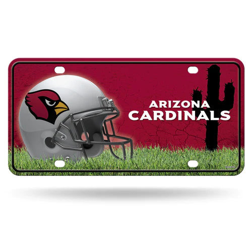 Arizona Cardinals Metal License Plate by Rico