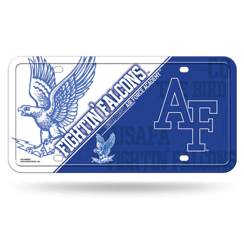 Air Force Falcons Split Design Metal License Plate by Rico