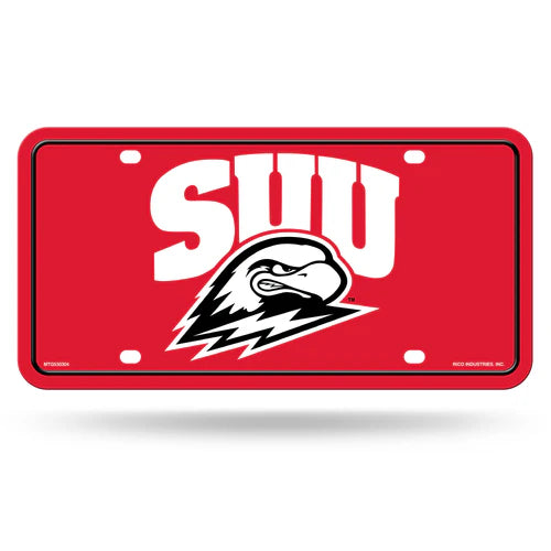 Southern Utah Thunderbirds metal auto tag with bold logo, team colors, and 4 mounting holes for easy install.