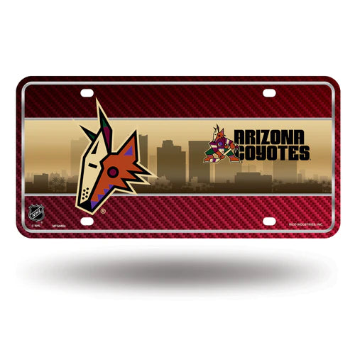 Arizona Coyotes Metal License Plate by Rico