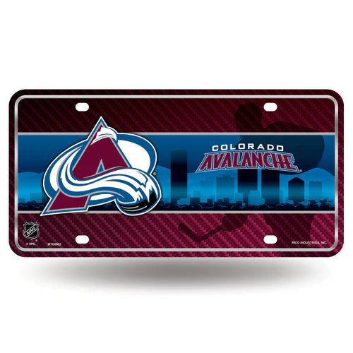 Colorado Avalanche Metal License Plate by Rico