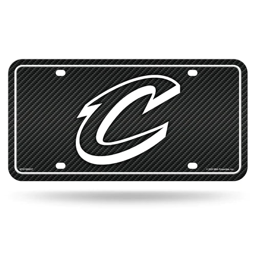 Cleveland Cavaliers Carbon Fiber Design Metal License Plate by Rico
