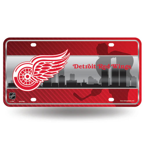 Detroit Red Wings Metal Auto License Plate / Tag by Rico Industries