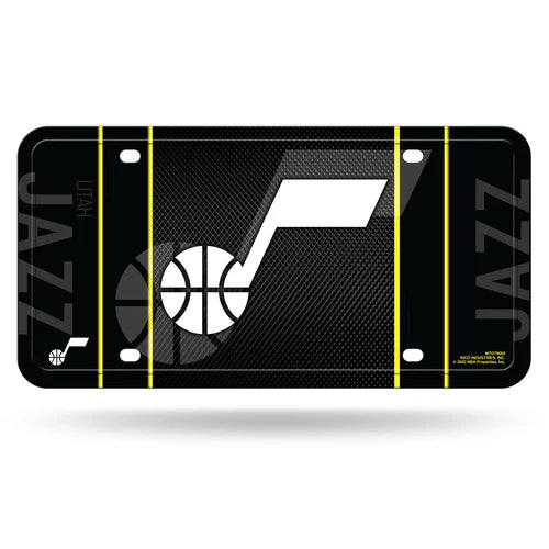 Utah Jazz Metal License Plate by Rico