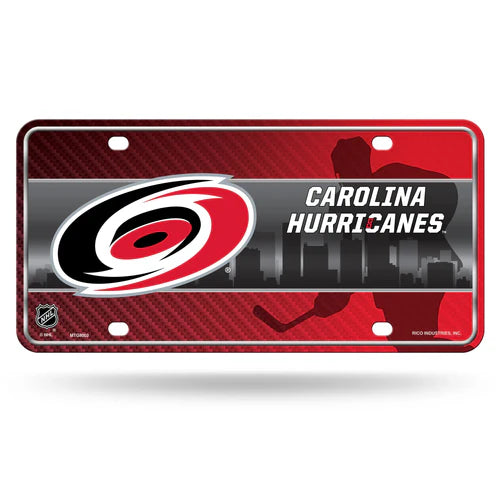 Carolina Hurricanes Metal Auto License Plate / Tag by Rico Industries