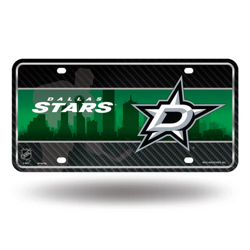 Dallas Stars Metal License Plate by Rico