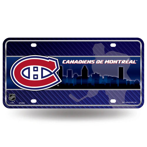 Montreal Canadiens Metal Auto License Plate / Tag by Rico Industries
