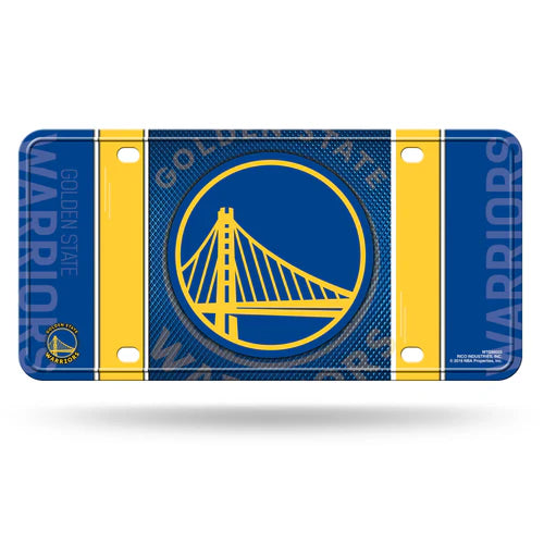 Golden State Warriors Metal License Plate by Rico