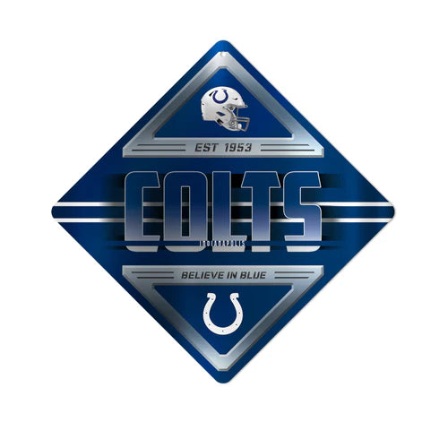 Indianapolis Colts 16.5 X 16.5 Metal Wall Sign by Rico