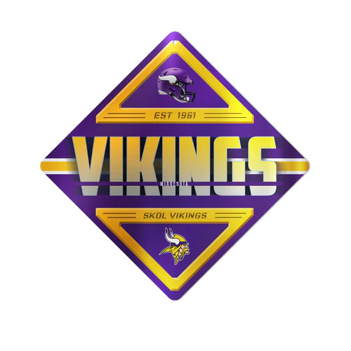 Minnesota Vikings 16.5 X 16.5 Metal Wall Sign by Rico