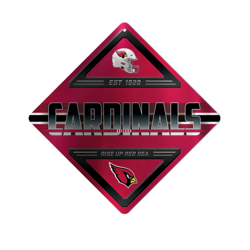 Arizona Cardinals 16.5 X 16.5 Metal Wall Sign by Rico