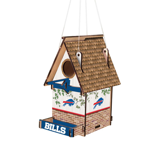 Buffalo Bills NFL Wood Birdhouse: Made in USA, Officially Licensed, Vibrant Team Graphics, Durable Wood, 15" x 15