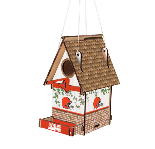 Cleveland Browns NFL Wood Birdhouse: Made in USA, Officially Licensed, Vibrant Team Graphics, Durable Wood, 15" x 15"