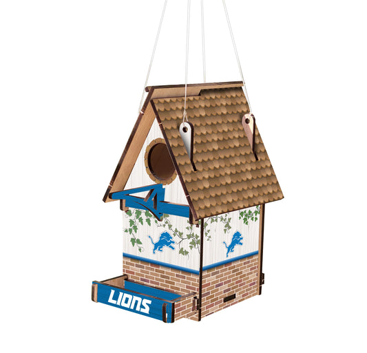Detroit Lions NFL Wood Birdhouse: Made in USA, Officially Licensed, Vibrant Team Graphics, Durable Wood, 15" x 15"