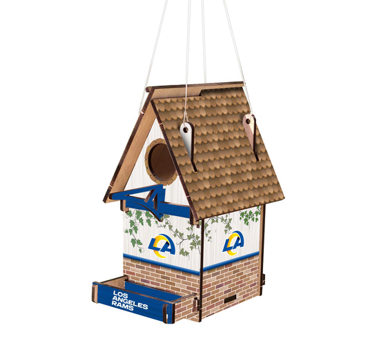 LA Rams NFL Wood Birdhouse: Made in USA, Officially Licensed, Vibrant Team Graphics, Durable Wood, 15" x 15"