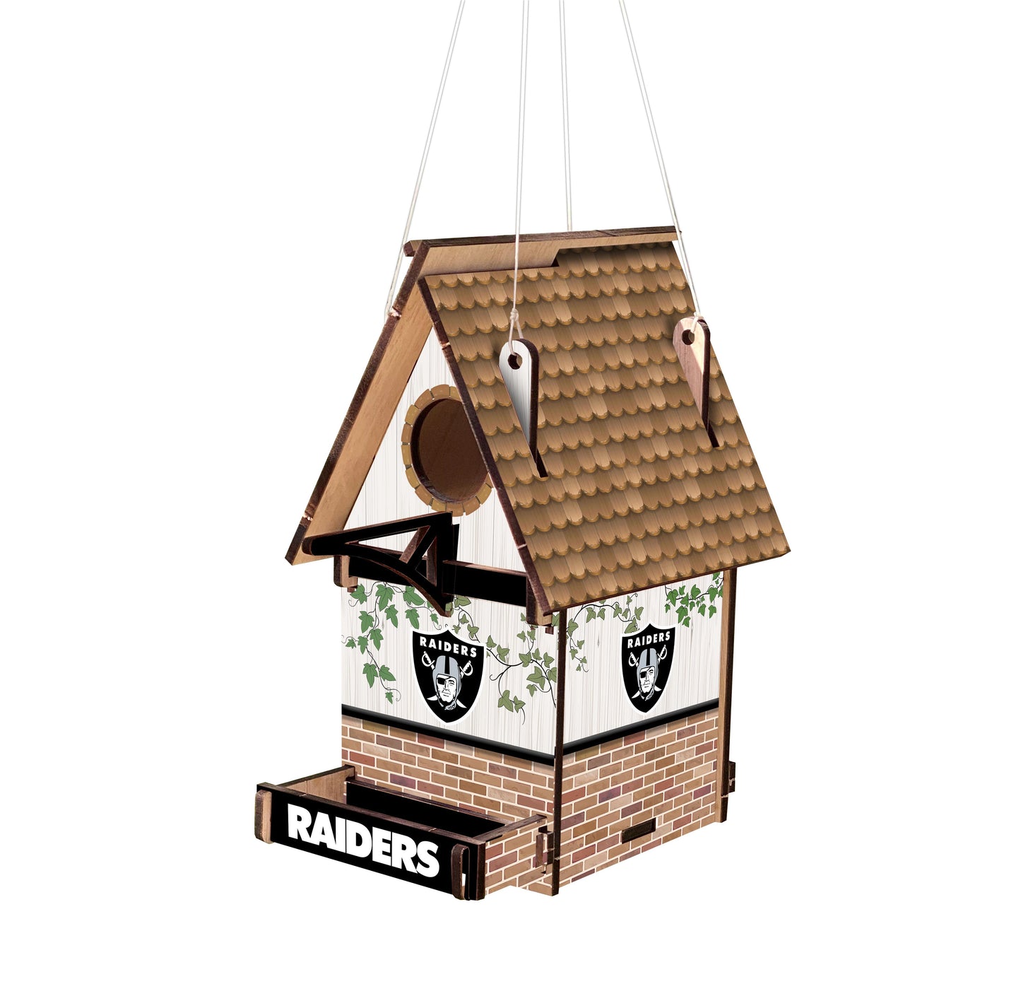 Las Vegas Raiders Wood Birdhouse by Fan Creations