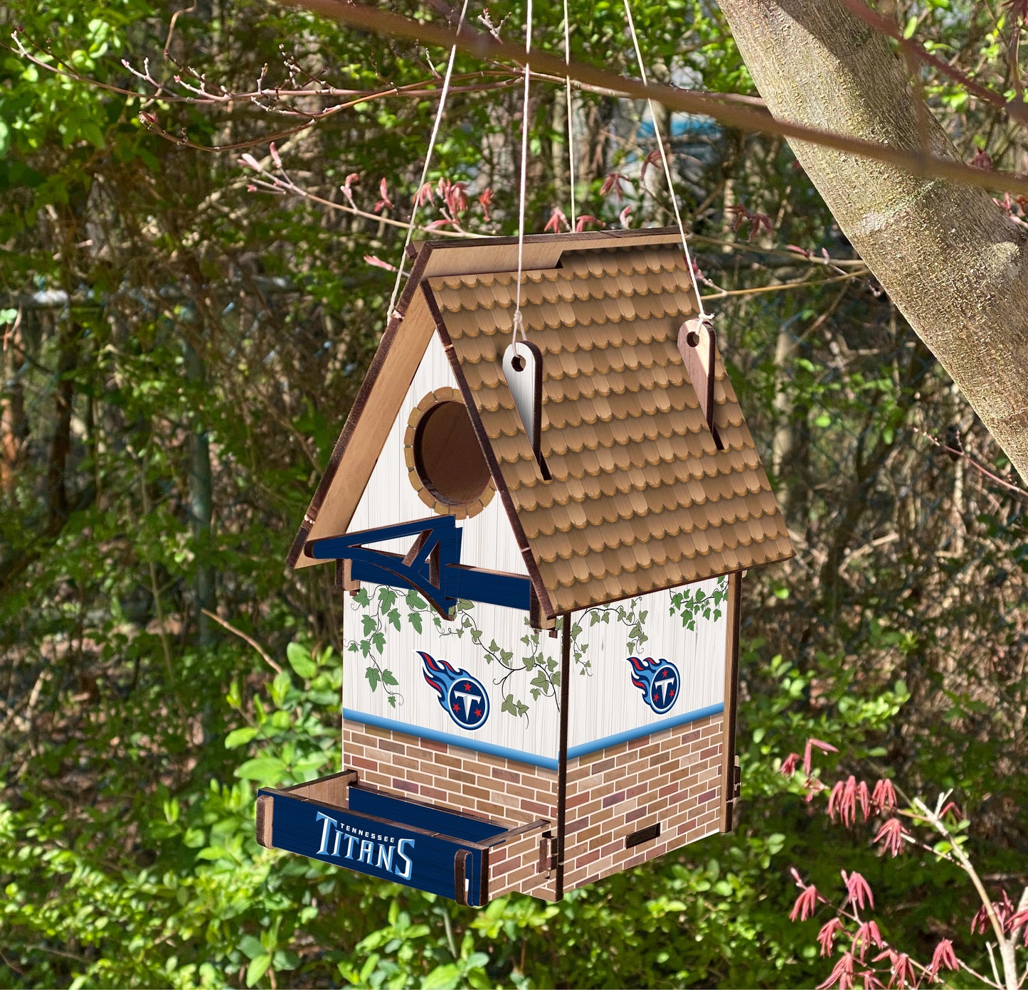 Tennessee Titans Wood Birdhouse by Fan Creations