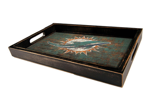Miami Dolphins Distressed Logo Serving Tray by Fan Creations
