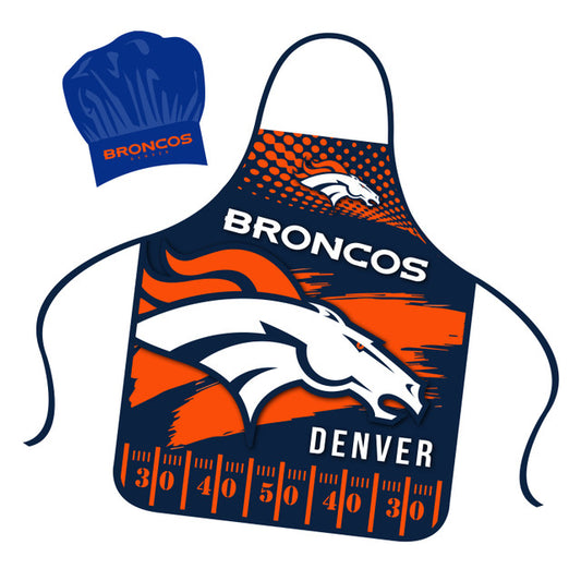 Denver Broncos Apron and Chef Hat Set by Mojo Licensing