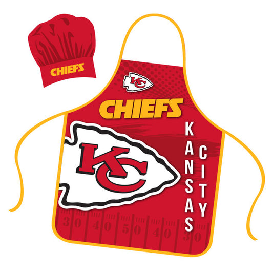Kansas City Chiefs Apron and Chef Hat Set by Mojo Licensing