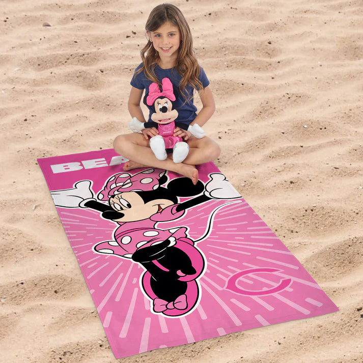 Chicago Bears Disney Minni Mouse Spirit Hugger Beach Towel Set by Northwest Group