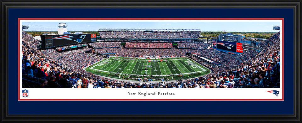 New England Patriots Panoramic Picture - Gillette Stadium NFL Fan Cave Decor by Blakeway Panorama