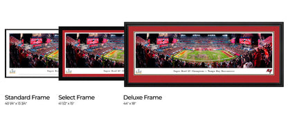 2021 Super Bowl LV Champions Panoramic Poster - Tampa Bay Buccaneers by Blakeway Panoramas