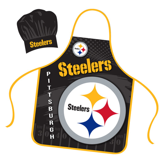 Pittsburgh Steelers Apron and Chef Hat Set by Mojo Licensing