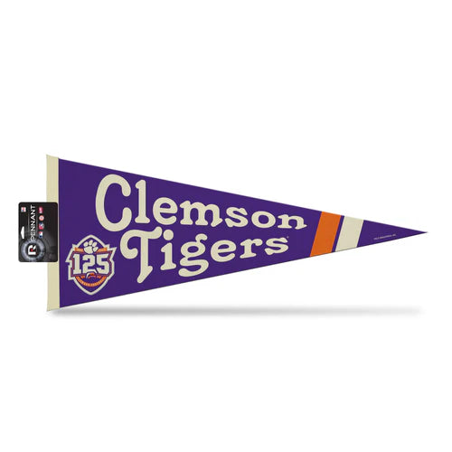 Clemson Tigers 125th Anniversary 12" x 30" Soft Felt Pennant by Rico