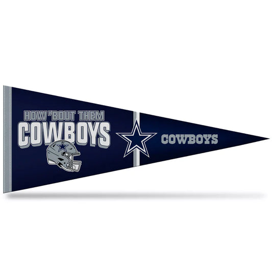 Dallas Cowboys Team Slogan Soft Felt 12" X 30" Pennant - "How 'Bout Them Cowboys" by Rico