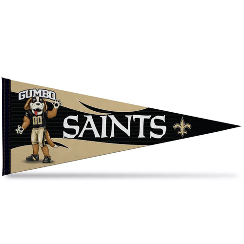 New Orleans Saints 12" x 30" Mascot Design Soft Felt Pennant by Rico